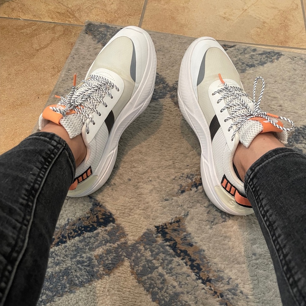 Sorel White and Orange Sneakers